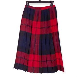 Briggs Vintage Wool Blend Preppy Plaid Skirt Womens Size 10